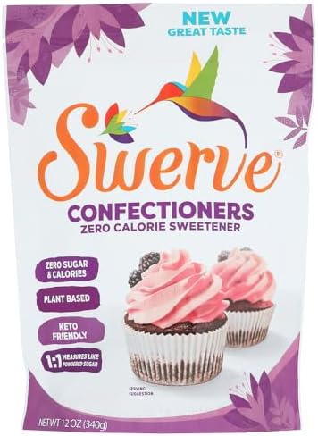 Swerve Sweetener, Confectioners, 12 Ounces (Pack of 4)