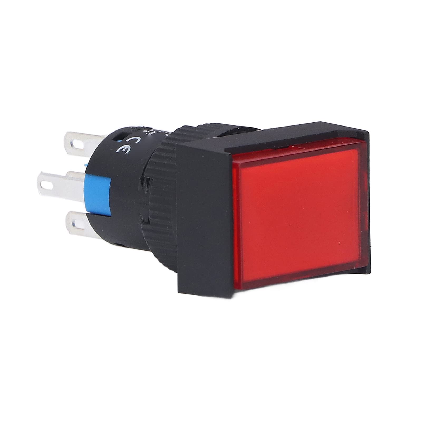 FTVOGUE Interruptor de Botón Momentáneo con Luz Rectangular Autoblocante