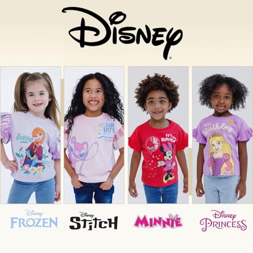 Image of Disney Girls Birthday T-Shirt Infant to Big Kid Sizes (18 Months - 14-16)