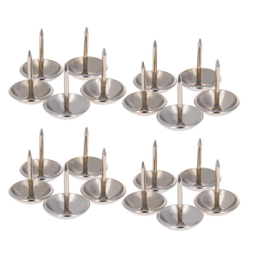 Teppichnägel, 16 mm Kopfdurchmesser, antik, rund, Daumen-Reißnadeln, echte Farbe, for Möbel, Sofa-Kopfteile, 80 Stück
