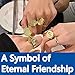 Spongebob Rings BFF, Upgraded Spinning Design Best Friends Forever Bff Rings, 14k Gold Opening Adjustable Spongebob Rings for Teen Girls/Boys, 1 Pairs Cute Best Friendship Rings Jewelry Gifts