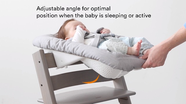 Stokke Tripp Trapp Newborn Set, Convert Chair into Infant Seat, Grey | For Newborns Up to 20 lbs - Cozy, Safe & Simple to Use
