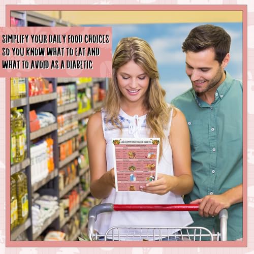 Image of Sinload 12 Pcs Spanish Diabetes Food List Posters Spanish Diabetic Meal Chart Information Diet Plan, Low Carb Foods List for Blood Sugar Control