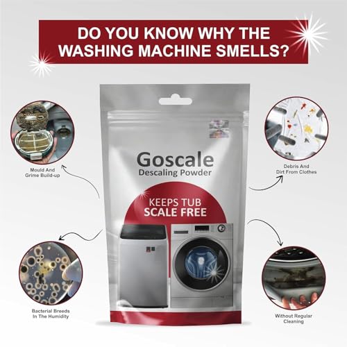 Image of WIXOM LG Descale Compatiable For LG Washing Machine Front Load and Top Load, Cleaning Powder, Descaling Powder, Drum Cleaner 100 Gram (6, (PACK OF 6))