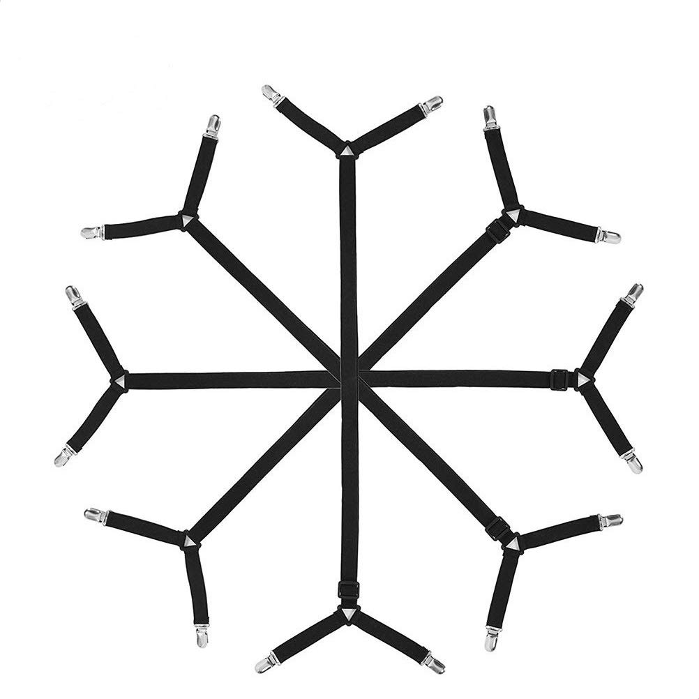 FOMIYES Sofa Cover Fixing Clamp 4pcs Bed Sheet Holder Metal Bed Sheet Gripper Duvet Fasteners Spiral Pins for Upholstery Bedskirt Pins