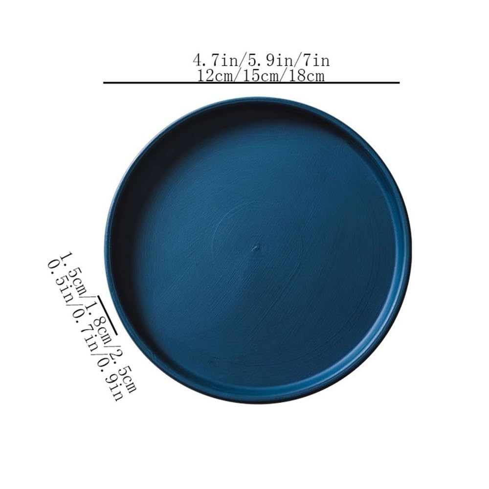 Versatile Sottovaso for Piante, Vaso da Fiori in Ceramica, Vassoio raccogligocce, Pallet Rotondo(Green,Grande)