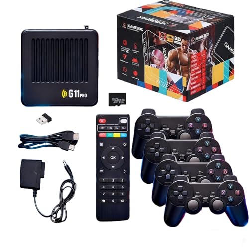 All8bit G11 Pro 100,000 Games 4 Controllers, All 8 Bit Console G11 Pro with 2.4g Wireless...
