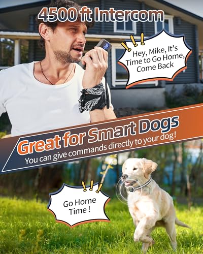 Dog Shock Collar, New 4500FT Dog Training Collar with Call, Remote E-Collar Waterproof Collars with 4 Training Modes Microphone Shock Vibration and Beep Anti Barking Collar for Large Medium Small Dog Shock Collar, New 4500FT Dog Training Collar with Call, Remote E-Collar Waterproof Collars with 4 Training Modes Microphone Shock Vibration and Beep Anti Barking Collar for Large Medium Small