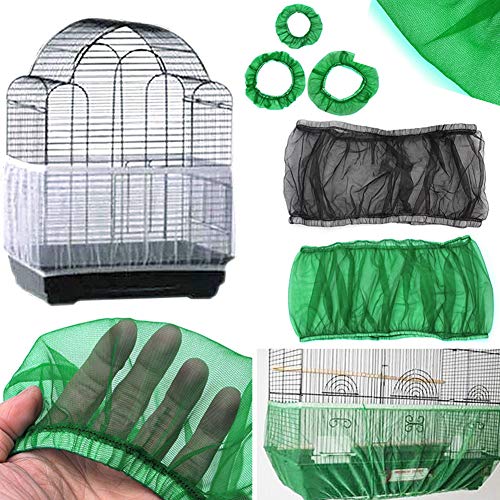 BELTRY Vogelkooi-afdekking, zaadvanger, zacht, gemakkelijk te reinigen, nylon netafdekking, rokbescherming, nette… - Afbeelding 6