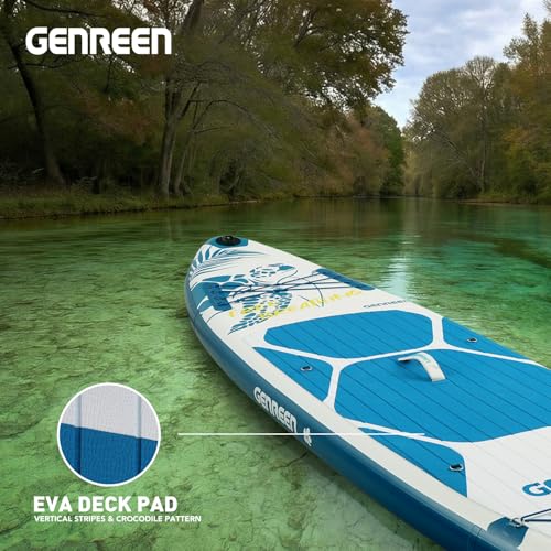 Image of Inflatable Stand-Up Paddle Boards - Available 32 inch /33 inch /34 inch Widths Inflatable Paddle Board with SUP Accessories, Camera Mount, Basic All-Around SUP Board for All Skill Levels, Up to 450lbs