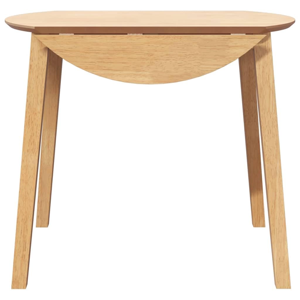Składany stół do jadalni z litego drewna gumowego, 90 x 90/55 x 74 cm, uniwersalny stół kuchenny do jadalni i biura domowego, łatwy w utrzymaniu