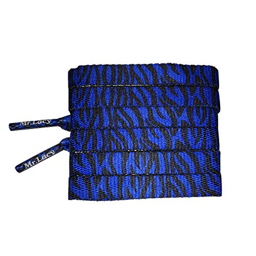 Mr Lacy Printies Laces - Royal Blue Zebra by Mr Lacy