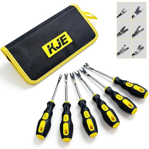 KJE 6-Piece Auto Trim Removal Tool Set with Soft Grip Handles |...