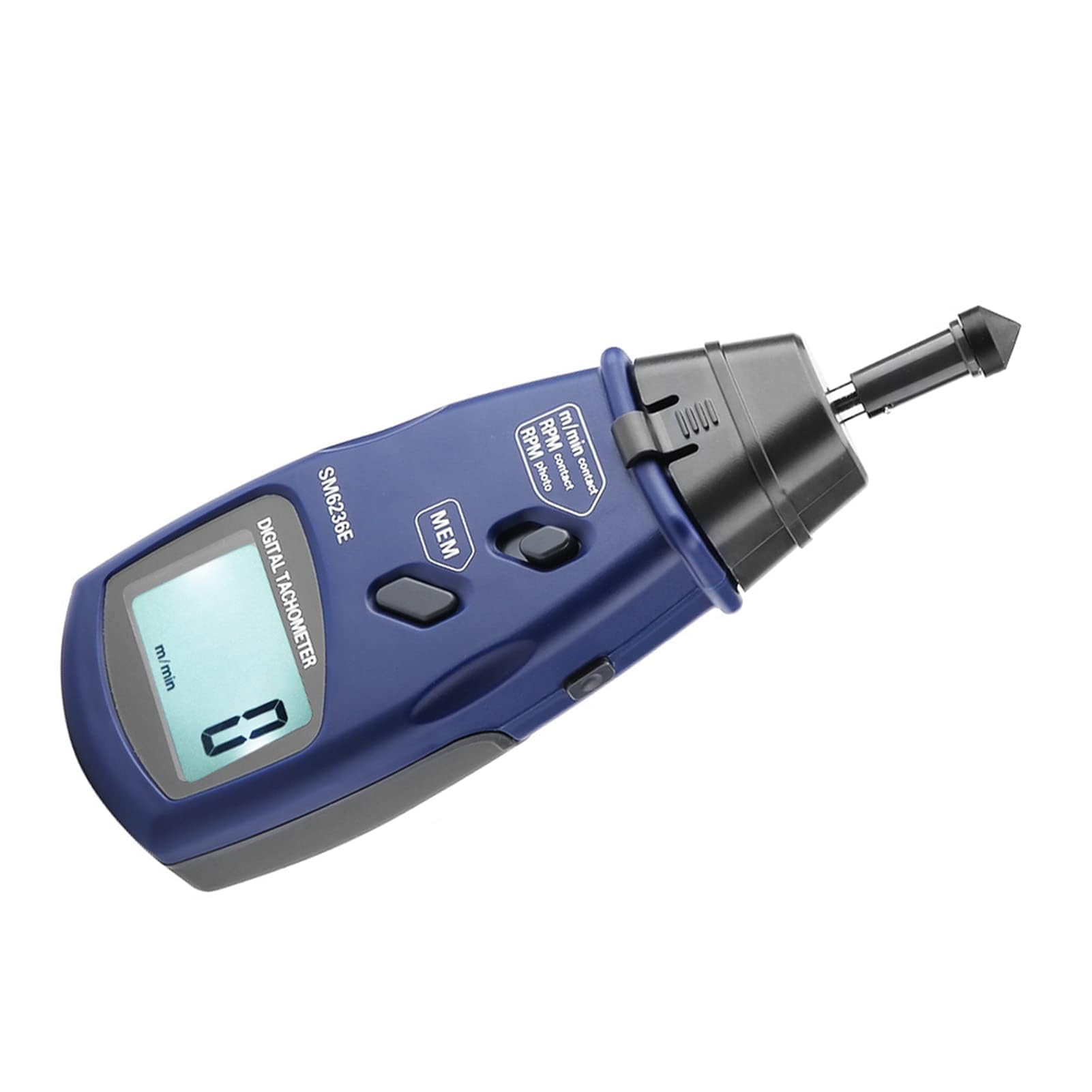 Tacómetro Digital DT6236E Tacómetro Fotográfico de Contacto/sin Contacto Tacómetro Láser de 5 Dígitos de 18 Mm RPM Tacómetro LCD Medidor de Rotación Medidor Probador Tacómetro Láser Fotográfico Digita