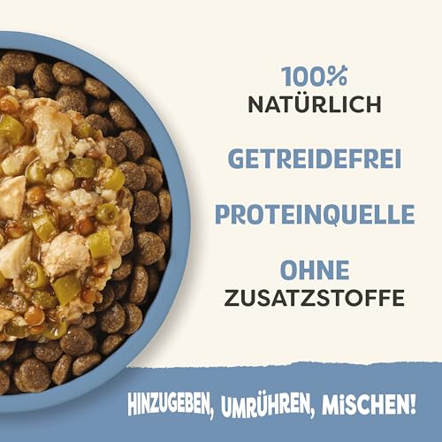 Applaws Taste Toppers 100% natürliche Wet Dog Food Topper, Grain Free Whitefish mit Lachs und Gemüse in Soße Beutel 12 x 85g Beutel