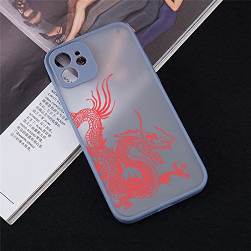 GINASH Diseño estético único Red Dragon Phone Case para iPhone 14 12 11 13 Pro Mini X XS XR MAX 6 7 8 Plus SE Soft Bumper Back Cover, 5, para 6Plus o 6SPlus
