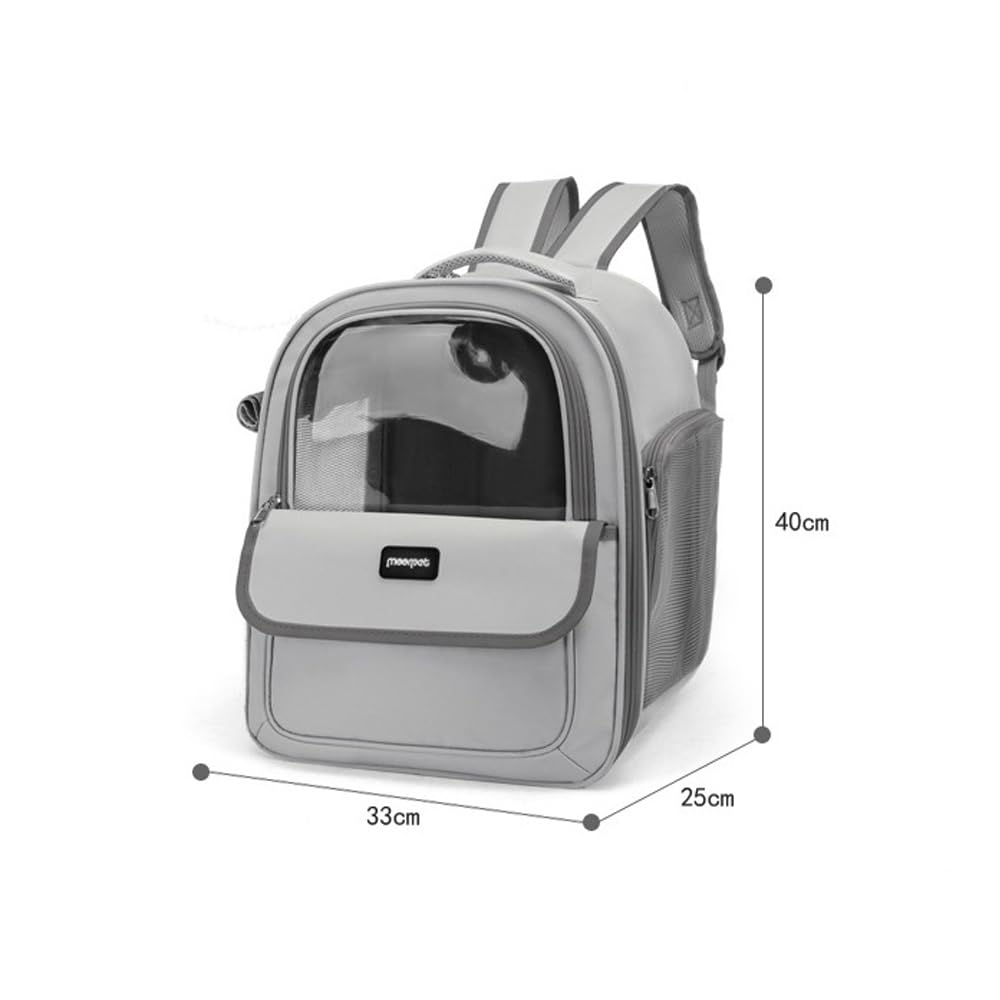 FUNAT Cat Backpack Carrier, Hiking Travel Carrier Bag for Small Animal, Cat Backpack Carrier, Airline Approved Cat Carrier with Rollable Cover for Nervous Cat