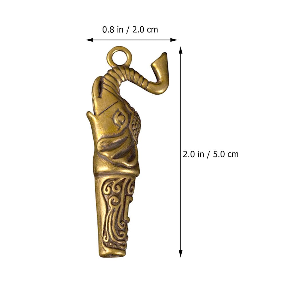 Abaodam Emergency Brass Elephant Whistle Keychain for Hiking Camping and Outdoor Activities Metal Design for Adults and Boy Girl Portable Safety Tool with Unique Elephant Shape - Image 2