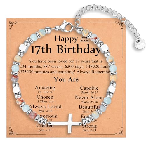 IKIATY 17 Year Old Girl Gifts, Happy 17th Birthday Decorations Gifts for 17 Year Old Girls,...