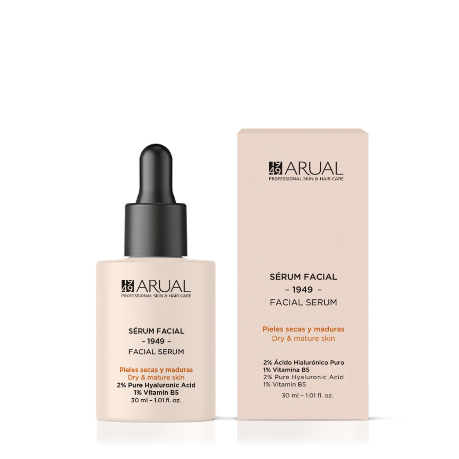 Arual SÉRUM FACIAL Pieles Secas Y Maduras Ácido Hialurónico Puro, Vitamina B5
