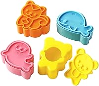 Vista 1 de Sandwich Cutters and Sealer,5PCS Cookie Cutters Sandwich Vegetable Cutters, DIY Cake Decoration Molds Fruit Chocolate Cutters,Mini Cartoon Bear