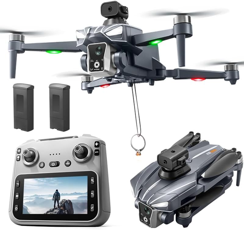 K18MAX GPS Drones with Camera for Adults 4K , 4.5" LCD remote controller, 360° obstacle avoidance, GPS-guided return-to-home, 5G Wi-Fi transmission, brushless motors, one-touch takeoff, 40 minutes of flight time— Ideal Gift & Toy for Beginners.