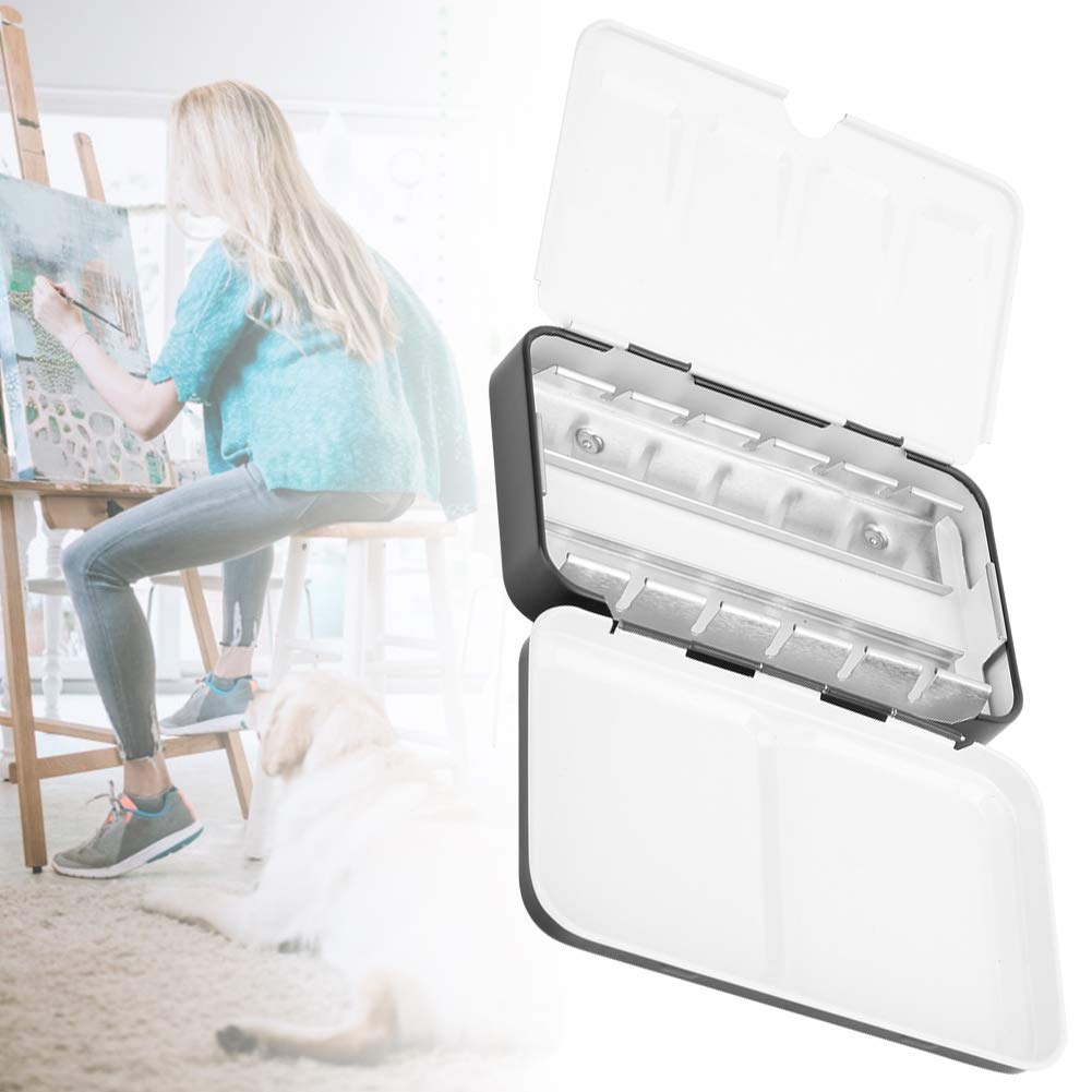 12 Grids Watercolor Box Travel Palette, Empty Watercolor Tins Box Palette Paint Case Portable Solid Watercolor Palette Pallet Painting Supplies for Watercolor Painting