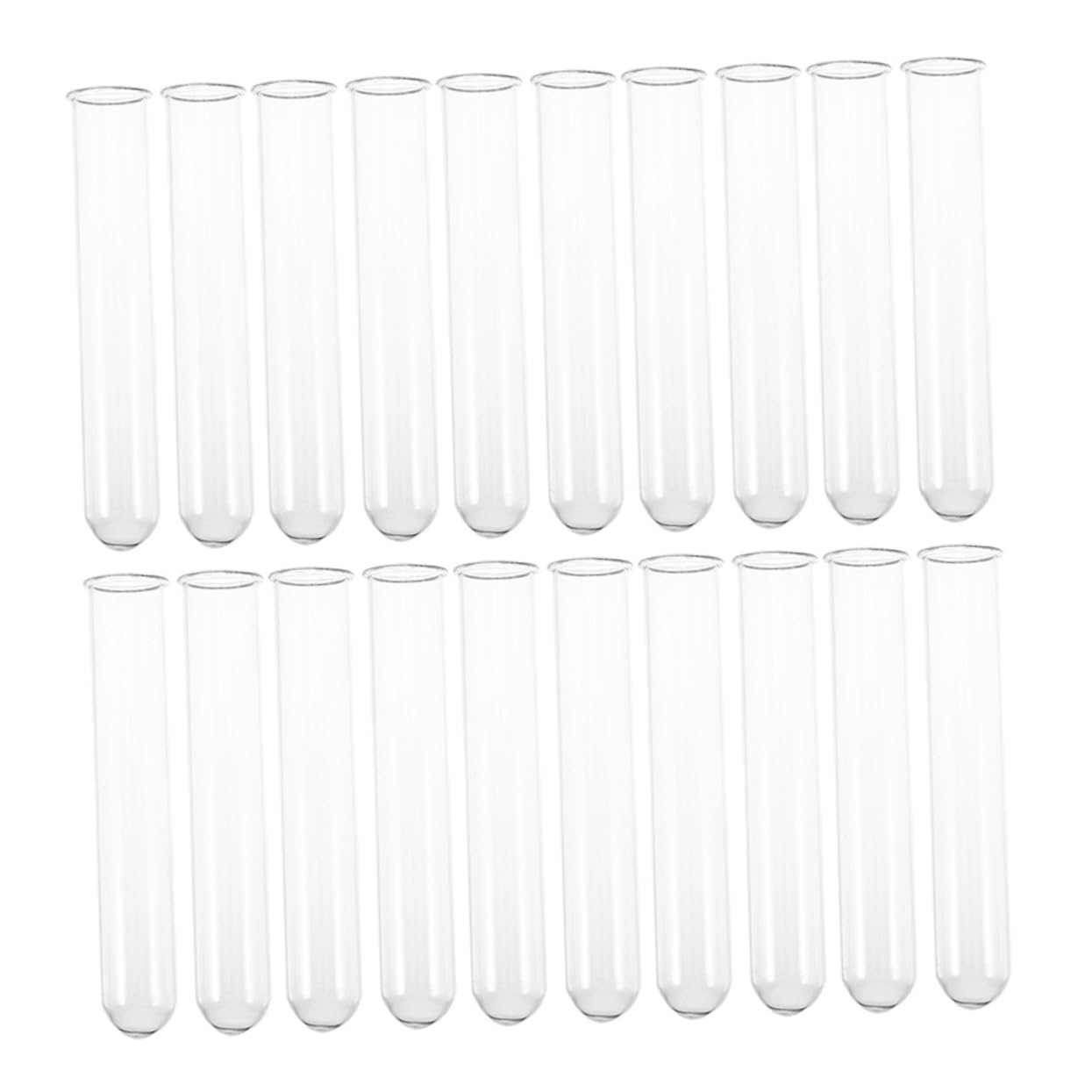Tubes à Essai Outil Expérimental de Laboratoire en Verre Transparent 25 Ml Lot de 20 et Stockage Liquide pour Expériences Scientifiques