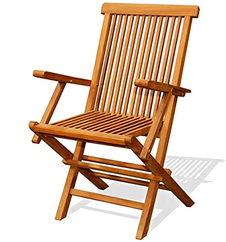 CONCEPT USINE - Lot de 2 fauteuils pliants Jardin Teck Massif Brut