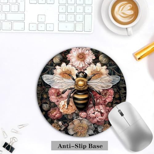 XUNLURY Small Dark Moody Floral Mouse Pad for Desk 9.5x7.9 Inch Dark Cottagecore Wildflower Botanical Aesthetic Mousepads for Wireless Mouse Computers Laptop Home Office Supplies Accessories, — view 3