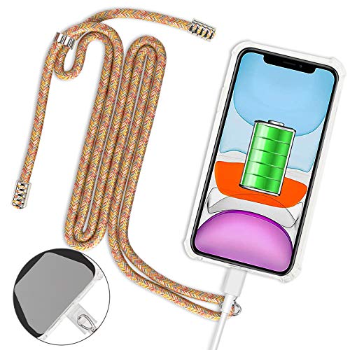 SHANSHUI Phone Lanyard, Cell Phone Charms with Adjustable Neck Strap with Tether Tab for Phones Full Coverage Case(Mix-colors)