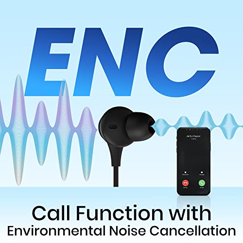 Image of ZEBRONICS Yoga N3 with 46 Hours Backup,Bluetooth V5.2 Wireless Headphones Neckband,Enc Calling,Gaming Mode (Upto 50Ms),Voice Assistant,Dual Pairing,Splash Proof&Type C (Black),in Ear