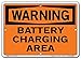Vestil SI-W-68-A-PS-040 BATTERY CHARGING AREA Warning Sign, Polystyrene, 0.040" Overall Size, 10.5" W x 7.5" H