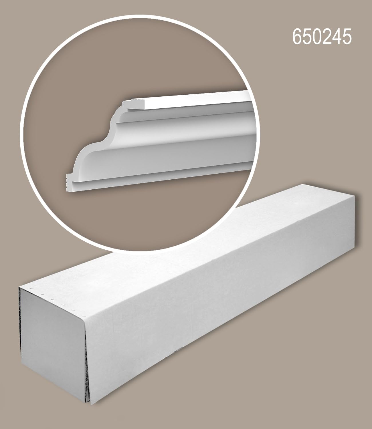 Profhome Cornisas 650245-box 200 cm x 1,1 cm x 1,2 cm Poliestireno extruido (XPS) pretratado 8 molduras / 16 m