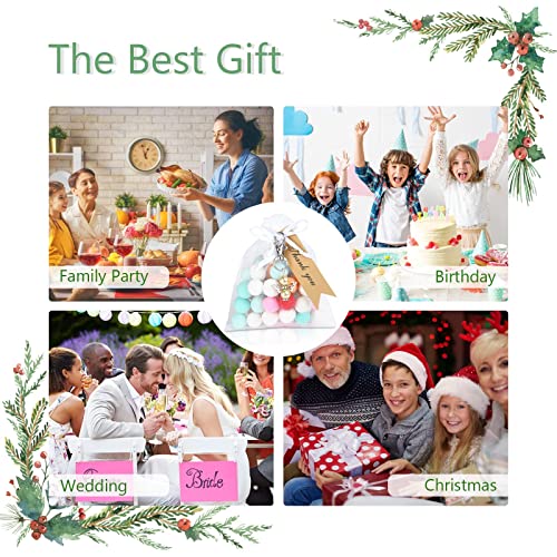 Gwhole US2021080701-A 30 Set Of Angel Keychain With Organza Gift Bags And Thank You Favor Tags Guest Return Gift For Baby Shower Baptism Favors Wedding Bridal Birthday Party Favors thumb #6