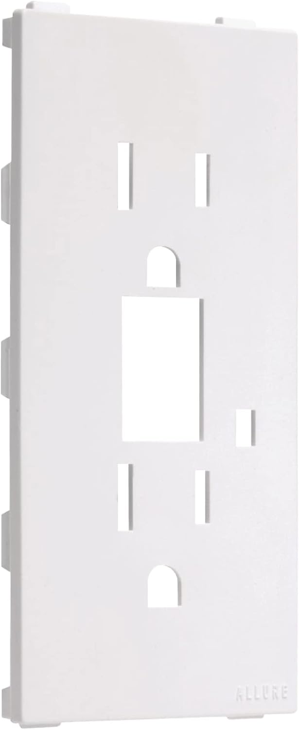 TayMac A52W Allure Nonmetallic Wallplate with GFCI Insert, White