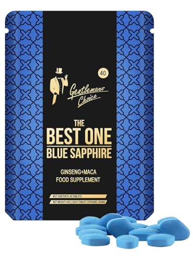 Gentleman’s Choice™ Blue Sapphire | 40 Tablets | Ginseng and Maca Food Supplement | Easy to Swallow Tablets | Healthy Lifestyle Support | Manufactured in the UK