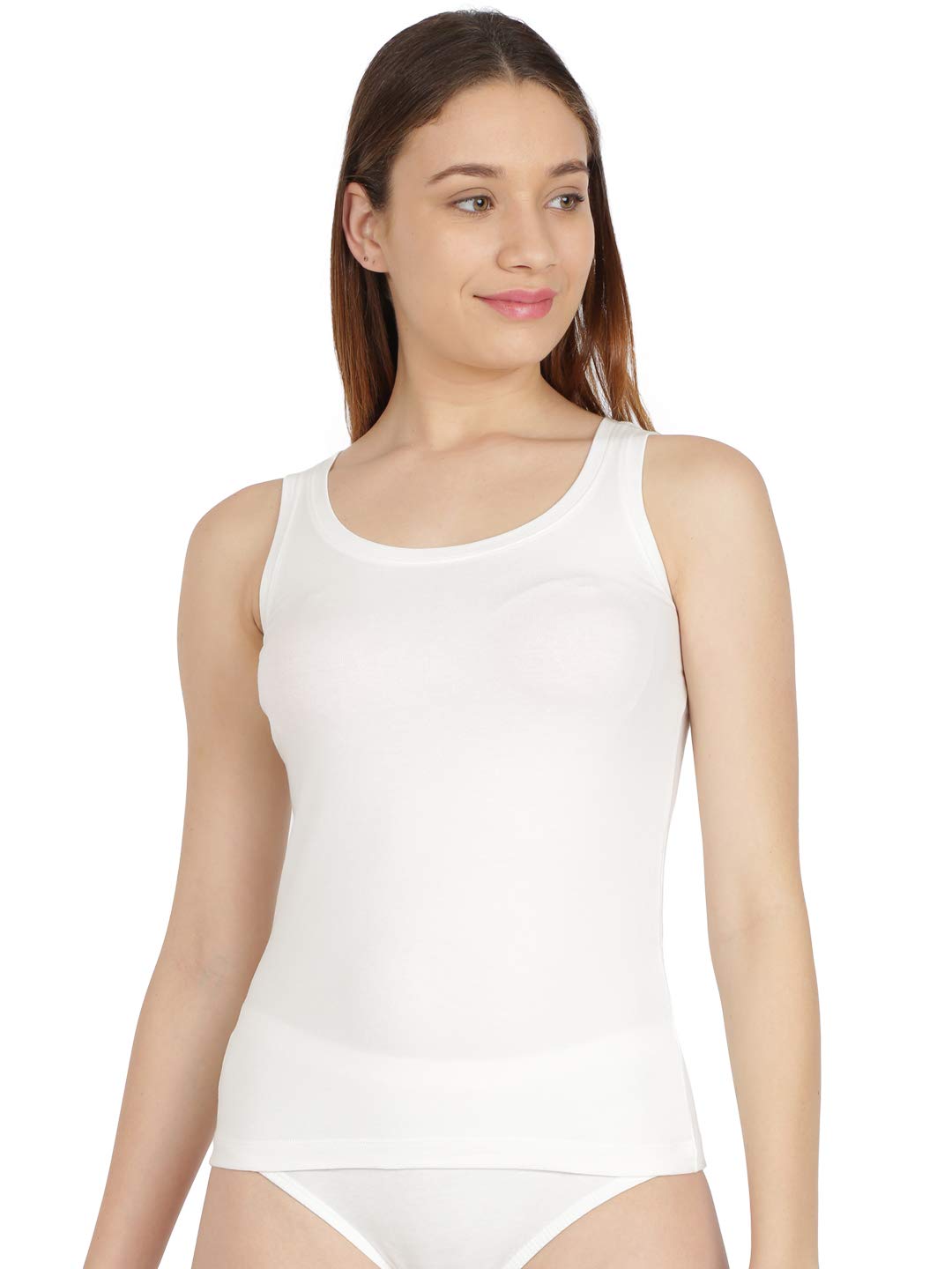 ATTWACT White Camisole for Women-Cotton Sleeveless Vests for Ladies-Womens Innerwear Short Tank Top with Broad Shoulder Slits-picture-15