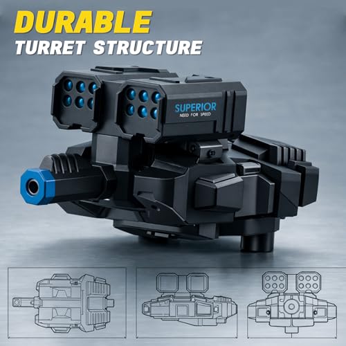Image of RC Tank Launcher Module Replacement for Remote Control Stunt Car, Shooting Launcher Head Attachment for Battle Tank Toy Vehicle, Kids RC Toy Accessory Spare Part