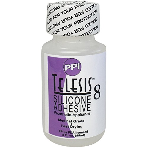 Premiere Products, Inc. PPI Telesis 8 Adhesive, 2oz - Perfect for Bonding Silicone, Latex, and Prosthetics (for Special Effects Makeup)