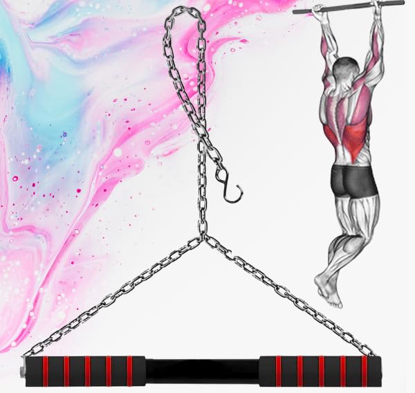 Height Increase Rod For Chinups Hanging Rod For Home/Gym Use For Men Kids Boys Adults Fitted With Heavy Duty Pull Up Bar Chain Sangal (4FT)-image-31