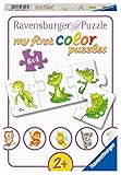 Die 6x4 Teile my first color puzzles trainieren speziell die Fähigkeit Farben zu erkennen und zu unterscheiden. Die liebevoll illustrierten Motive zeigen bunte Gegenstände, die es zur richtigen Farbreihe zusammen zu puzzeln gilt