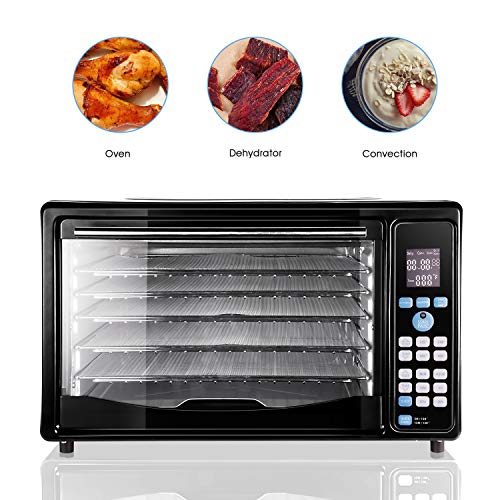 GOLUX Multi-Use Large Convection Countertop Toaster Ovens 27QT with Dehydrator Machine for Grill