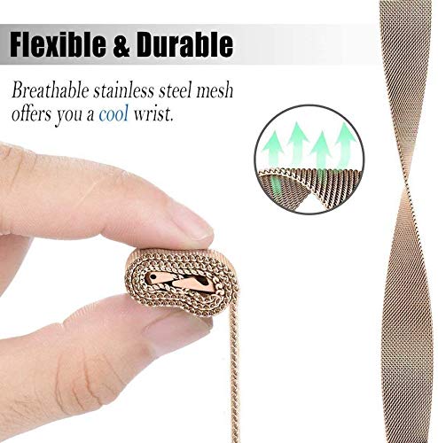 Image of Magnetic Milanese Metal Chain Watch Band - Adjustable Loop Strap | Compatible With Noisefit Endure Watch Only