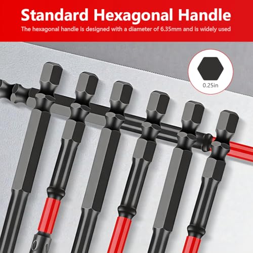 Image of Serplex10Pcs Magnetic Cross Head Screwdriver Bits, 65mm & 110mm Lengths, S2 Alloy Steel Phillips Drill Bits for Electric Drills & Screwdrivers, Furniture Assembly, Electrical Work, and Repairs