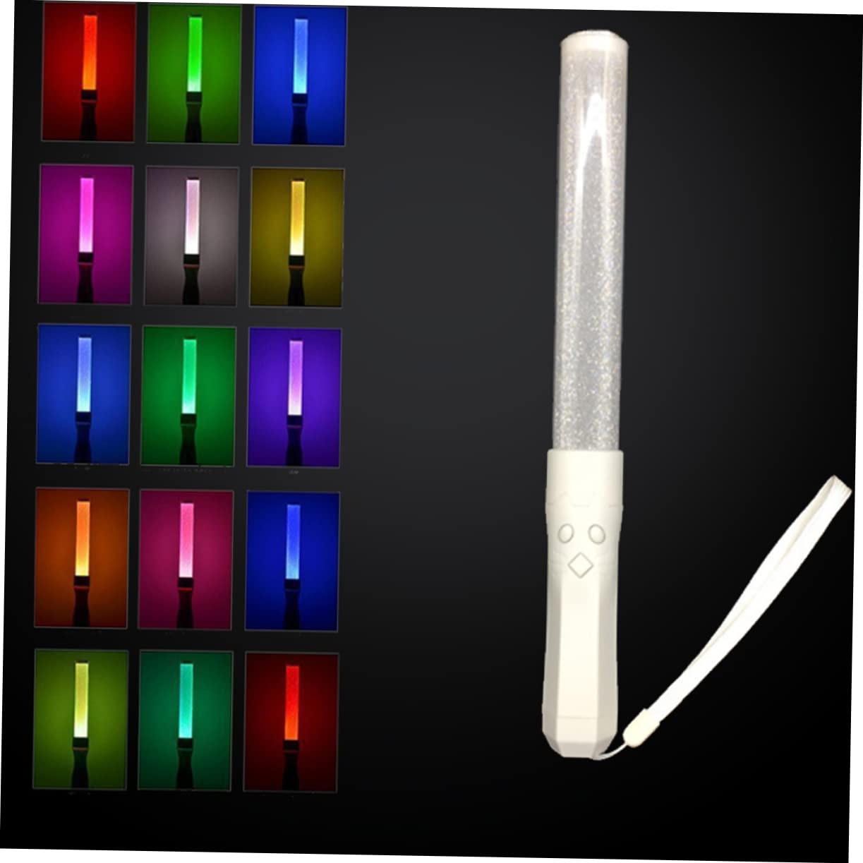 Hemoton Colors Luminous Cheer Light Stick for Parties Concerts Glowing LED Wand Props for Festivals Birthday Celebrations Weddings No Batteries Required