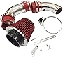 MILLION PARTS 3.5'' Cold Air Intake Filters System 4.3L V6 Red