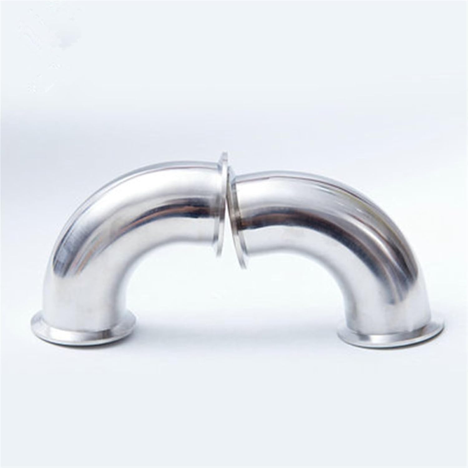Stainless Steel Elbow 19mm-102mm Pipe OD Sanitary Tri Clamp Feerule OD 90 Degree Elbow Pipe Fitting Stainless Steel 304(76mm x ferrule 91)