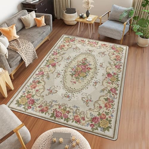 Tapete Decorativo Rustic Shabby Rose 5' x 7' miniatura 6
