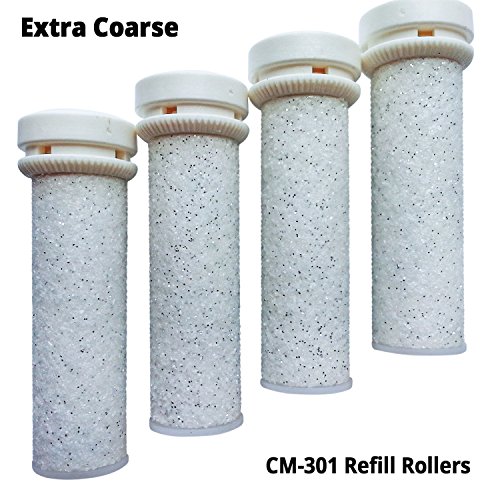 Replacement Rollers for Care me Electric Callus Remover (Model CM301) - Effectively Remove Rough, Hard and Callused Foot Skin - a pack of 4